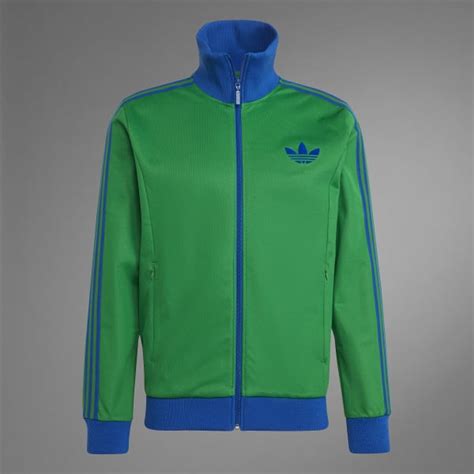 adidas jacke grün rot streifen|Grüne Jacken .